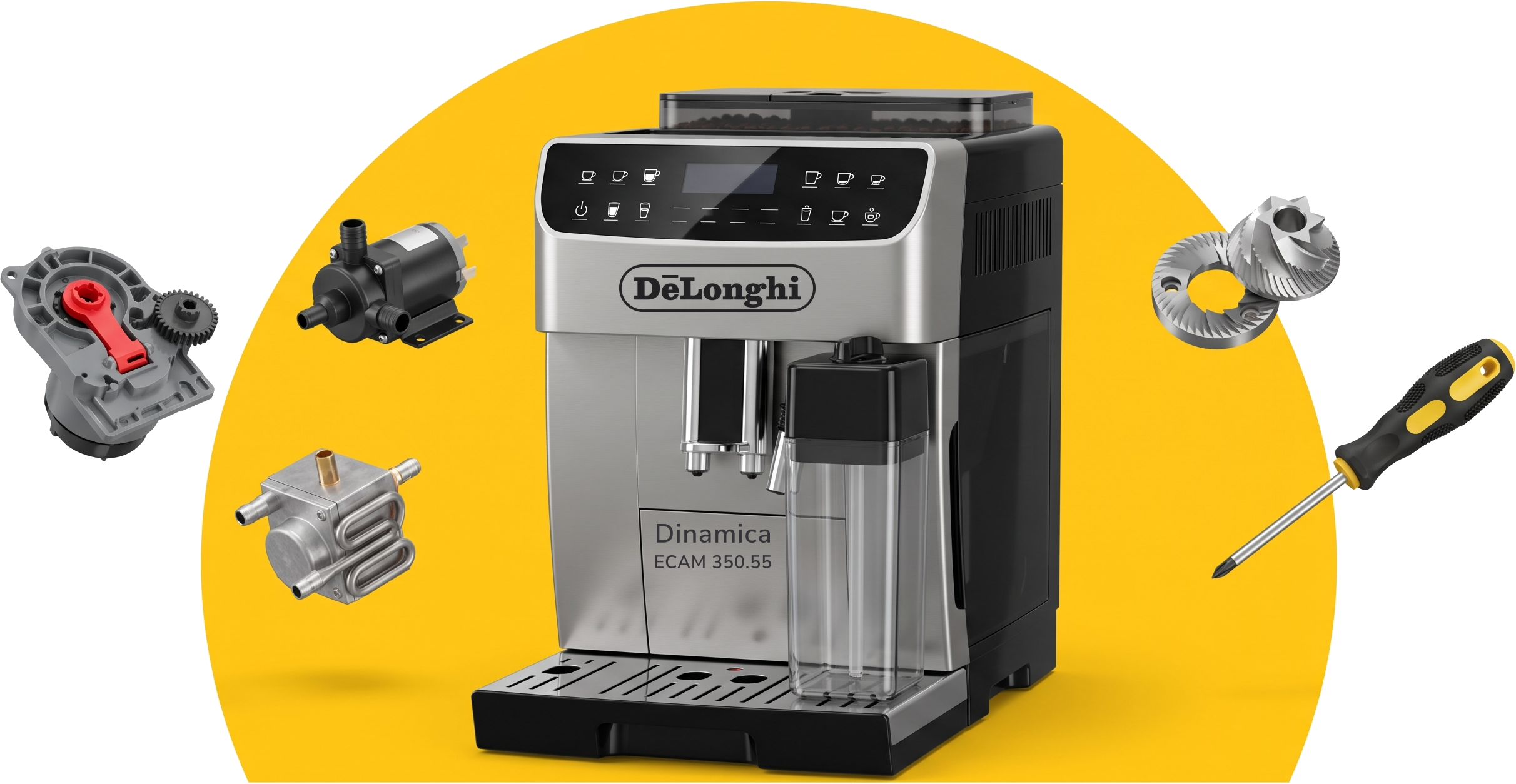 Ремонт кофемашины DeLonghi Dinamica ECAM 350.55 в Москве